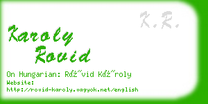 karoly rovid business card